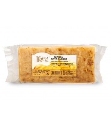 Turrón Artesano Mazapán con Nueces 500g.